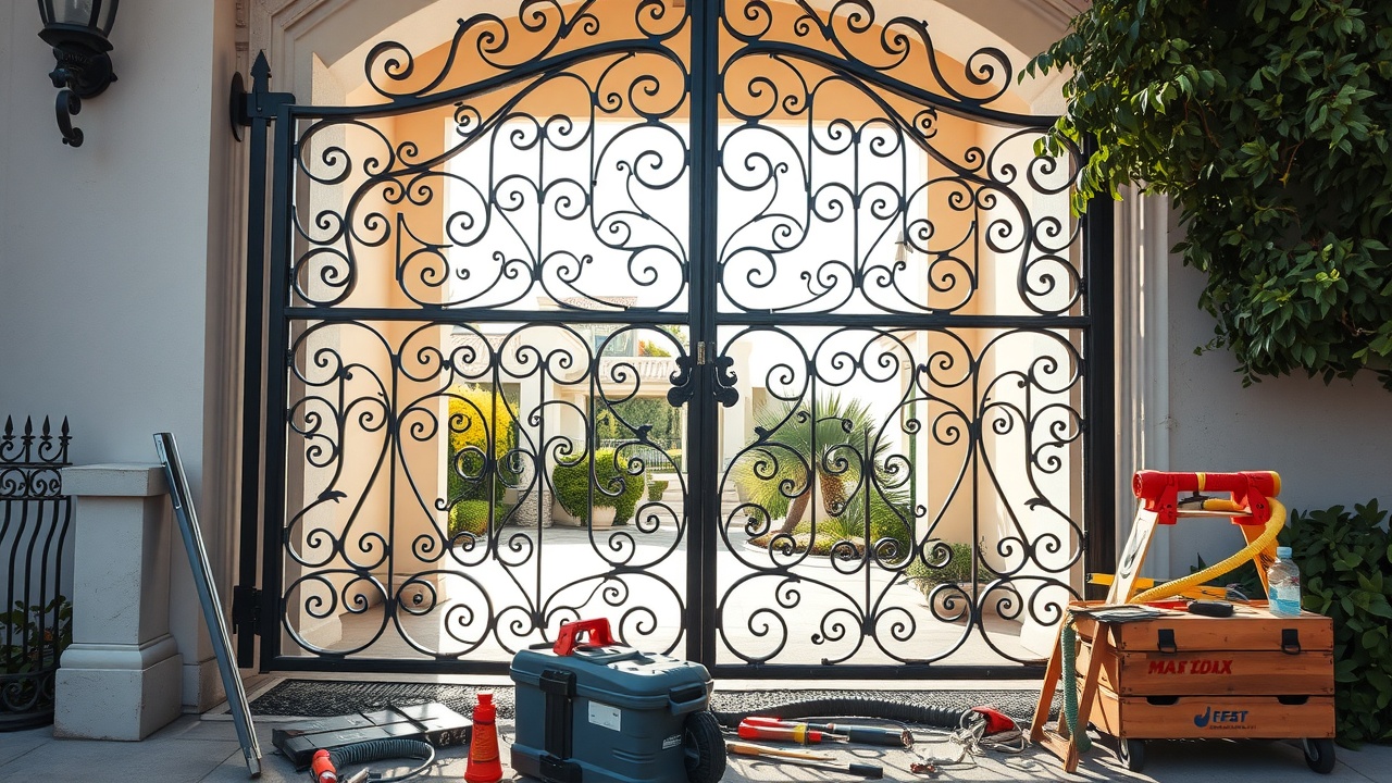 Wrought iron gate restoration services in West Hollywood homes