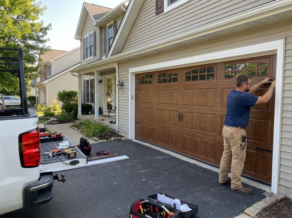 new residential garage door installation